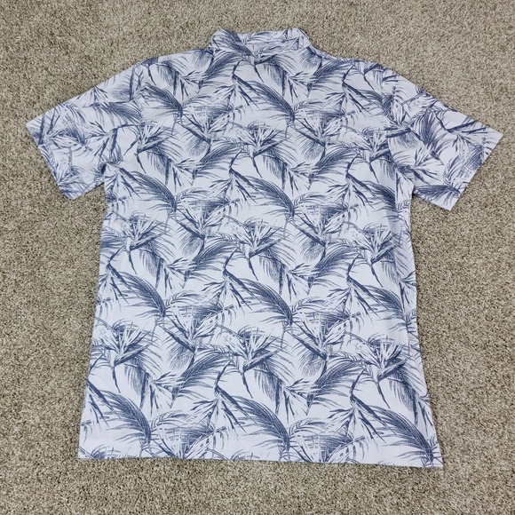 Travis Mathew Mens XL White AOP Floral Performance Stretch Polo Short Sleeve - Picture 3 of 6